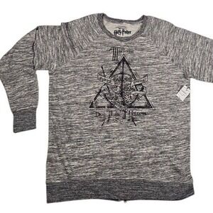 Harry Potter Sweatshirt Deathly Hallows Graphic Pullover Top Universal SM NWT